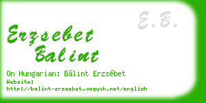 erzsebet balint business card