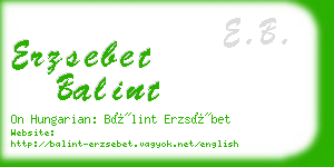 erzsebet balint business card